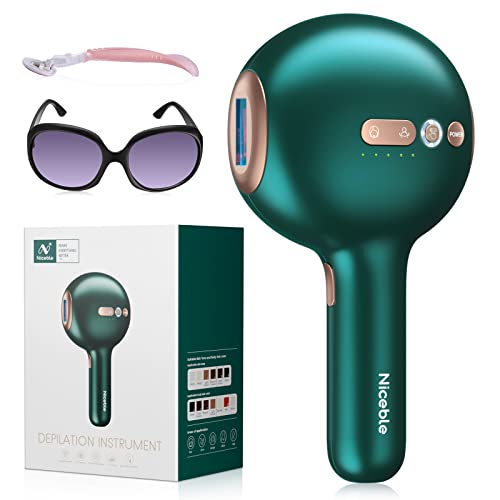 NICEBLE Hair Removal Device with Sapphire Ice-cooling System, Permanent Painl...