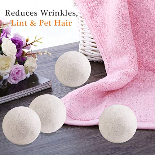 Wool Dryer Balls XL, Handmade Organic Dryer Balls Laundry Reusable Natural Fa...