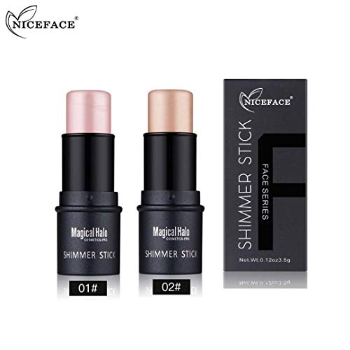 Highlighter Stick, NICEFACE Shimmer Cream Powder Waterproof Light Face Cosmet...