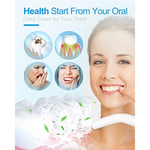 Cordless Water Flosser, Nicefeel 300ML USB Rechargeable and Portable Oral Irr...