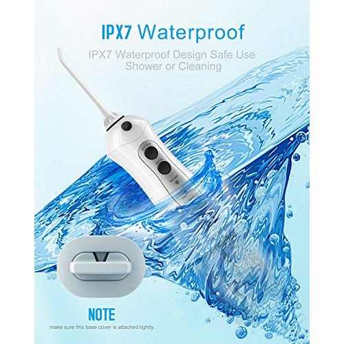 Cordless Water Flosser, Nicefeel 300ML USB Rechargeable and Portable Oral Irr...