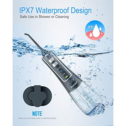 Cordless Water Flosser Teeth Cleaner, Nicefeel 300ML USB Rechargable Portable...