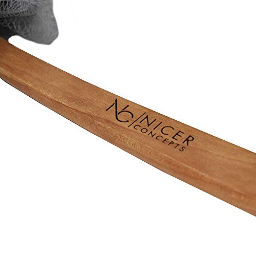 Nicer Concepts Exfoliating Loofah Back Scrubber and Loofah Set - Includes Loo...