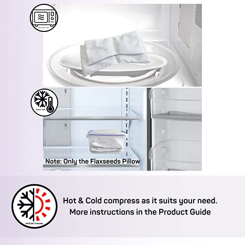 Nicheko Lavender Eye Pillow – 5x10 inches with Flaxseeds & Lavender. Washable...