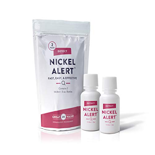 Nickel Alert - No Nickel - 2 Pack of Nickel Testing Solution for Jewelry, Wat...