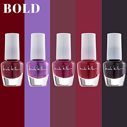 Nicole Miller Mini Nail Polish Set - 15 Glossy and Trendy Colors