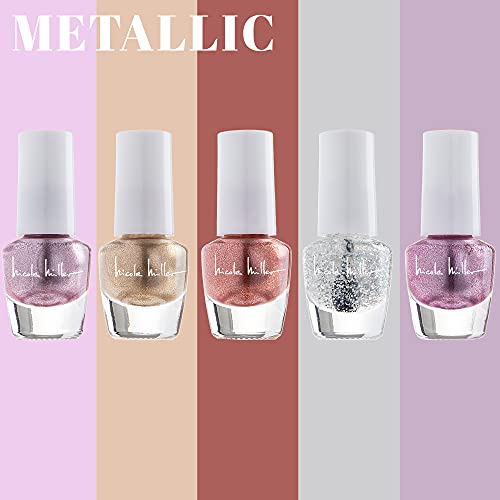 Nicole Miller Mini Nail Polish Set - 15 Glossy and Trendy Colors