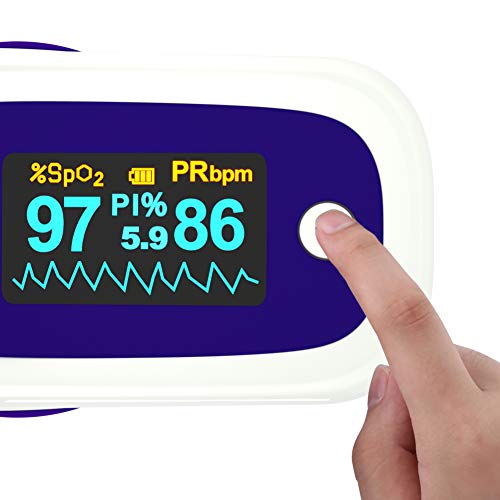 Nicwell Fingertip Pulse Oximeter,SpO2 Pulse Oximeter with Accurate Fast Readi...