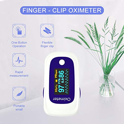 Nicwell Fingertip Pulse Oximeter,SpO2 Pulse Oximeter with Accurate Fast Readi...