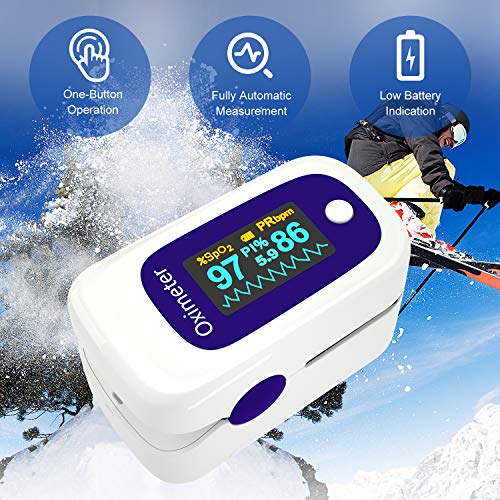 Nicwell Fingertip Pulse Oximeter,SpO2 Pulse Oximeter with Accurate Fast Readi...