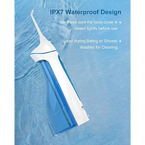 Water Dental Flosser Cordless for Teeth - Nicwell 4 Modes Dental Oral Irrigat...