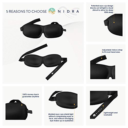#1 Rated Patented Sleep Mask - Premium Quality Eye Mask with Contoured Shape ...