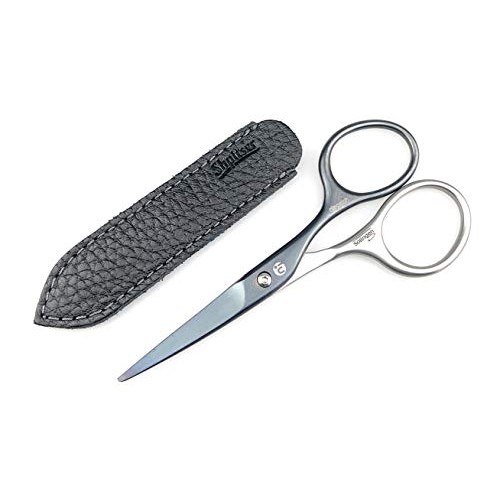 Niegeloh Mustache & Beard Scissors - Self-Sharpening Stainless Steel Titanium...