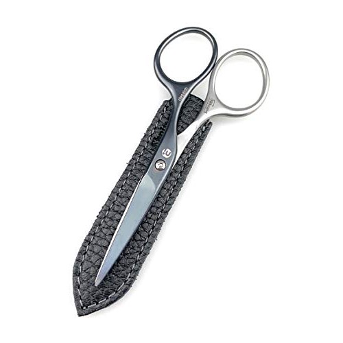Niegeloh Mustache & Beard Scissors - Self-Sharpening Stainless Steel Titanium...