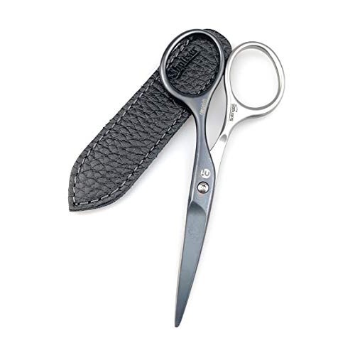 Niegeloh Mustache & Beard Scissors - Self-Sharpening Stainless Steel Titanium...