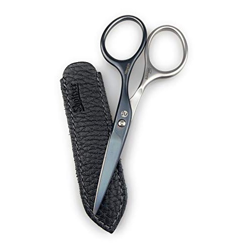 Niegeloh Mustache & Beard Scissors - Self-Sharpening Stainless Steel Titanium...
