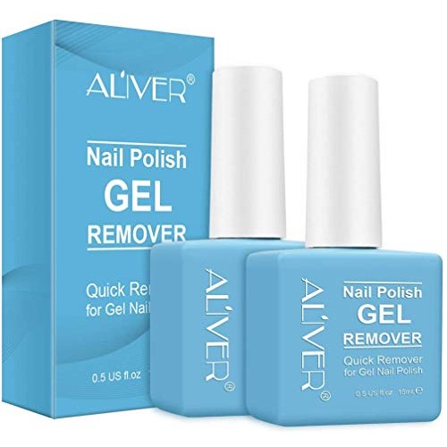 Gel Nail Polish Remover 2 Pack, Gel Polish Remover Soak-Off Gel Polish, Quick...
