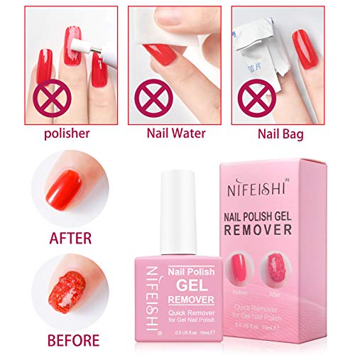 Gel Nail Polish Remover, (2PCS) Magic Nail Polish Remover Kit, Professional R...