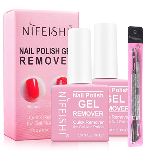 Gel Nail Polish Remover, (2PCS) Magic Nail Polish Remover Kit, Professional R...