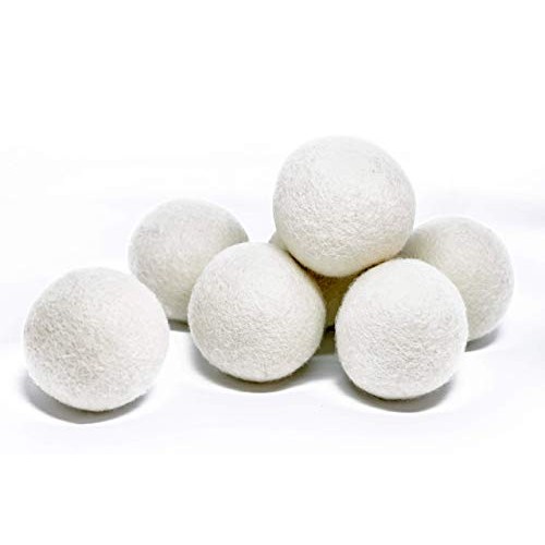Wool Dryer Balls by Nilu, 6 Pack, XL Size, Reusable, 100% Organic Premium New...