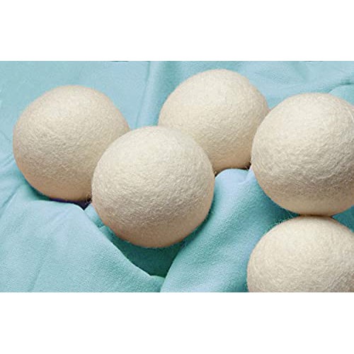 Wool Dryer Balls by Nilu, 6 Pack, XL Size, Reusable, 100% Organic Premium New...