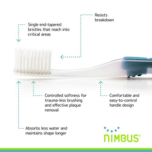 Nimbus Extra Soft Toothbrushes (Compact Size Head) Periodontist Design Tapere...