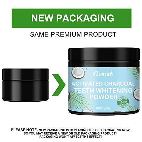 Activated Charcoal Teeth Whitening Powder Natural Coconut Teeth Whitener 2.1 ...