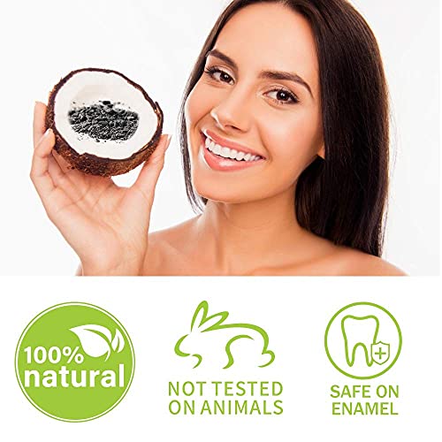 Activated Charcoal Teeth Whitening Powder Natural Coconut Teeth Whitener 2.1 ...
