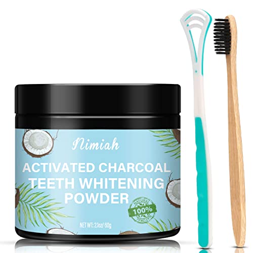 Activated Charcoal Teeth Whitening Powder Natural Coconut Teeth Whitener 2.1 ...