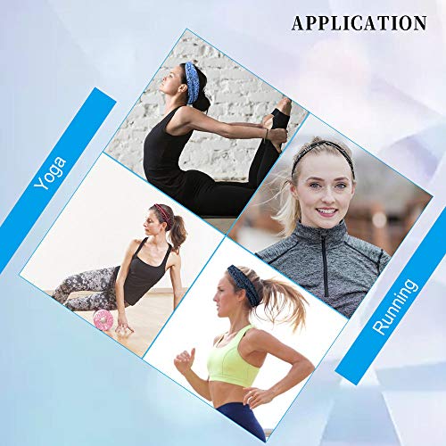 Boho Headbands for Women Vintage Floral Style Head Bands Stretchy Knotted Hai...