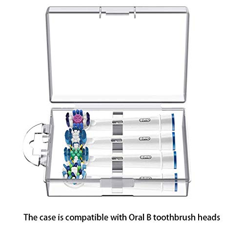 4 Packs Hygienic Protective Cover + 1 Electric Toothbrush Heads Storage Case ...