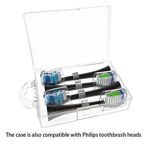 4 Packs Hygienic Protective Cover + 1 Electric Toothbrush Heads Storage Case ...