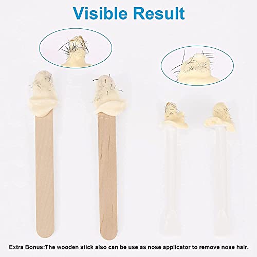 Nose Wax Kit 100g,30 Applicator, 15-20 USES,10 After Wax Wipes,10 Spatulas & ...