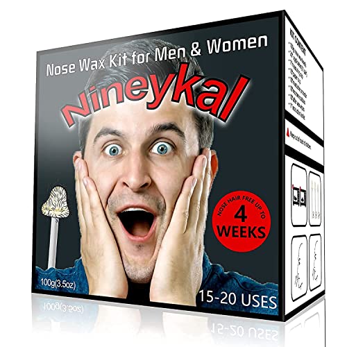 Nose Wax Kit 100g,30 Applicator, 15-20 USES,10 After Wax Wipes,10 Spatulas & ...