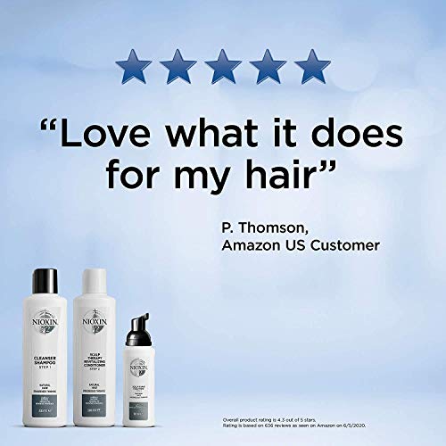 Nioxin System 2 Cleanser Shampoo, Natural Hair with Progressed Thinning, 16.9 oz