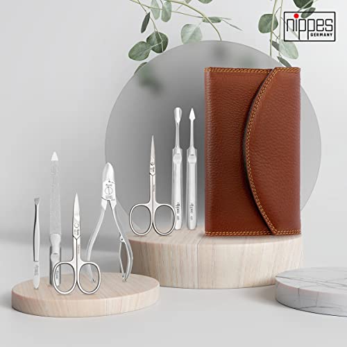 Nippes Solingen Manicure Set, 7-Piece, Stainless Steel, Nickel-Free, Genuine ...