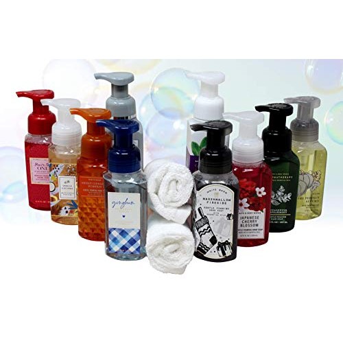 Body Work's Gentle Foaming Hand Soap Assorted 5 Pack With 2 Towels - Niro Ass...