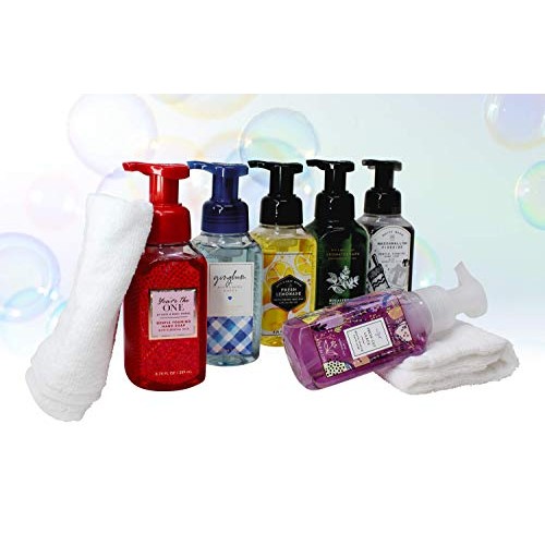 Body Work's Gentle Foaming Hand Soap Assorted 5 Pack With 2 Towels - Niro Ass...