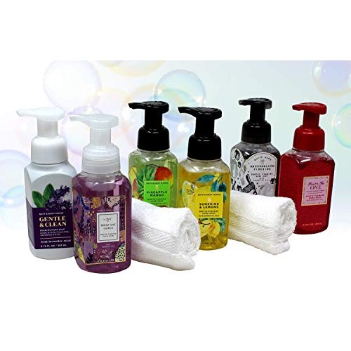 Body Work's Gentle Foaming Hand Soap Assorted 5 Pack With 2 Towels - Niro Ass...
