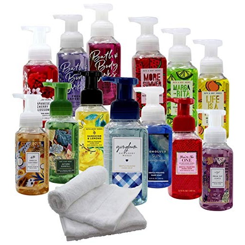 Body Work's Gentle Foaming Hand Soap Assorted 5 Pack With 2 Towels - Niro Ass...