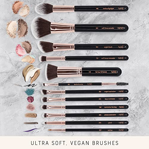 Niré Beauty 15piece Award Winning Professional Makeup Brush Set: Vegan Makeup...