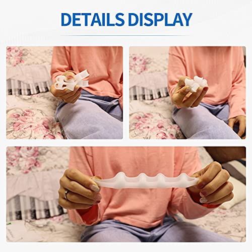Niupiour Gel Toe Spacers for Nail Polish, Silicone Bunion Corrector for Men a...