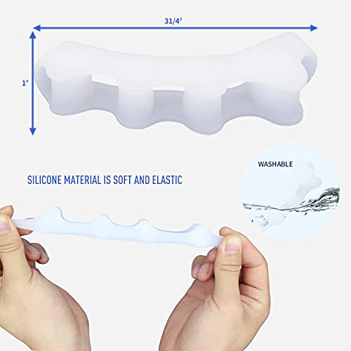Niupiour Gel Toe Spacers for Nail Polish, Silicone Bunion Corrector for Men a...
