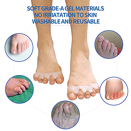Niupiour Gel Toe Spacers for Nail Polish, Silicone Bunion Corrector for Men a...
