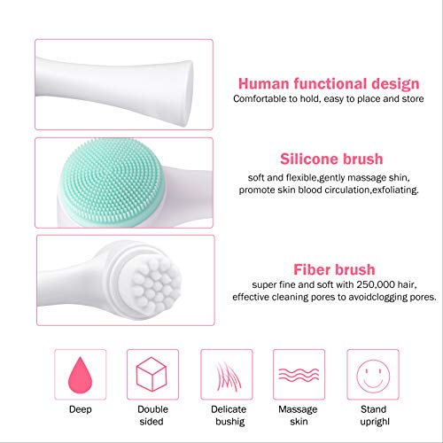 Face Brush - Manual Facial Cleansing Brush And Pore Cleansing Manual Dual Fac...