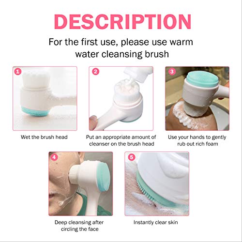 Face Brush - Manual Facial Cleansing Brush And Pore Cleansing Manual Dual Fac...