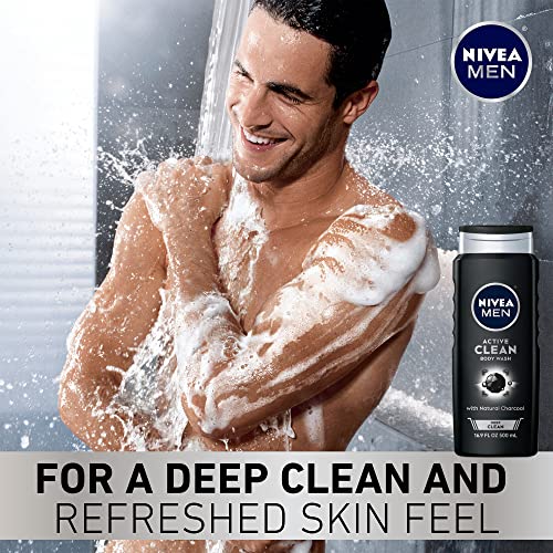 NIVEA MEN Clean Deep Skin Care Collection For Men, 4 Piece Gift Set