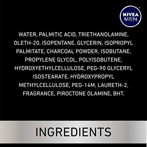 NIVEA Men DEEP Clean Shaving Gel - With Natural Charcoal To Clean While Shavi...