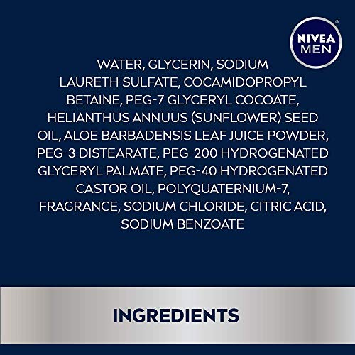 NIVEA MEN Maximum Hydration Body Wash, Aloe Vera Body Wash for Dry Skin, 16.9...