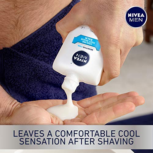 NIVEA MEN Sensitive Cooling Post Shave Balm with Vitamin E, Chamomile and Sea...